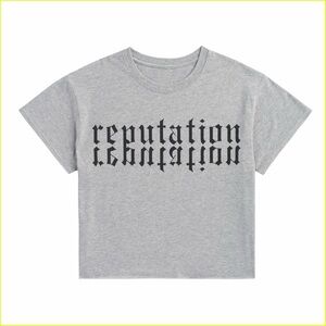 TAYLOR SWIFT - official Heather Grey reputation Crop T-Shirt